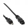 Cable FireWire 400 a 800 InLine 34901 1 m macho/macho negro