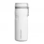 Vaso térmico STANLEY Iceflow uso diario 470 ml, acero inoxidable, cierre flip, blanco