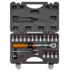 Neo Tools Llave dinamométrica bidireccional 1/4, 5-25NM, set de 21 piezas