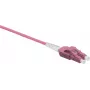 Helos LWL OM4 Cable patch Uniboot LC/LC Duplex 50/125 µm, LSZH 2,0 mm, 3 m, Erika Violet