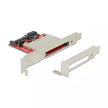 Lector de tarjetas DeLOCK 91495 SATA interno negro rojo plateado