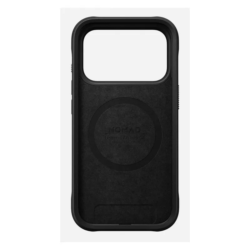 Funda para móvil Nomad Rugged Leather Case para Apple iPhone 17 Pro, cuero/TPU/PC/aluminio, compatible con pantallas de 16 cm (6,3