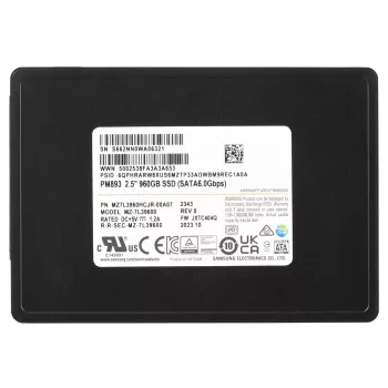 Samsung MZ7L3960HCJR-00A07 unidad de estado sólido interna 960 GB 2,5 pulgadas Serial ATA III TLC