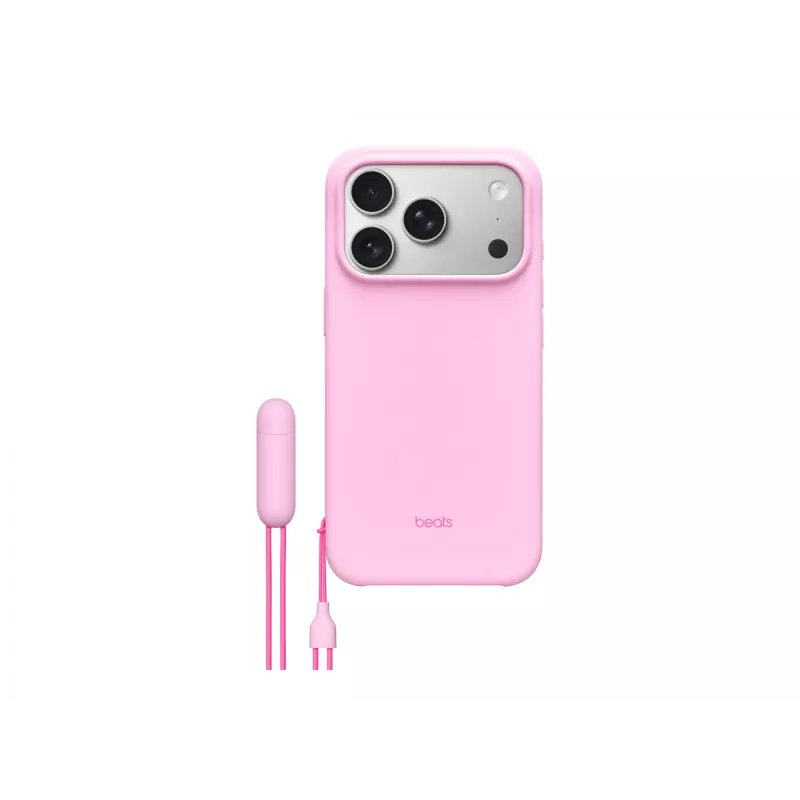 Funda con soporte Apple Beats iPhone 17 Pro MagSafe Camera Control rosa