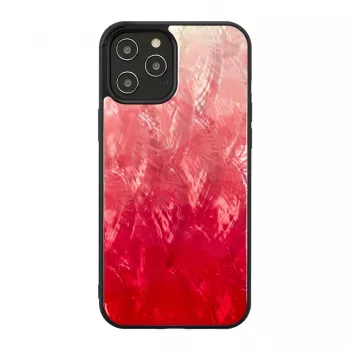 Funda protectora iKins para Apple iPhone 12 / 12 Pro, pink lake con borde negro