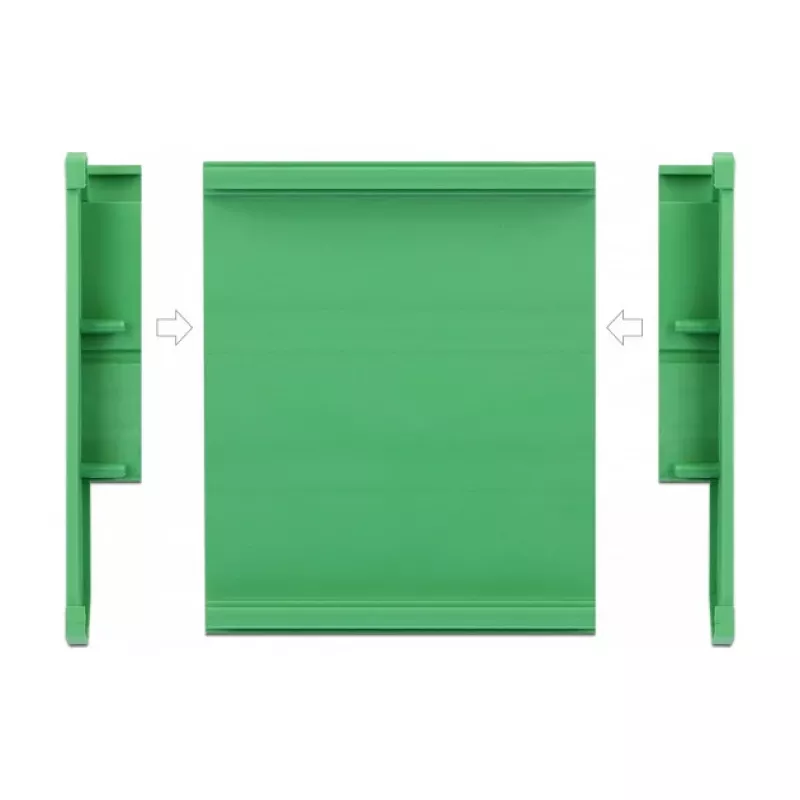 Soporte para placas DeLOCK 107 mm para carril DIN 10 cm de largo