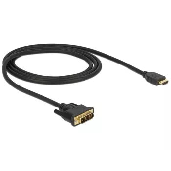Adaptador de cable de vídeo DeLOCK 85582 1 m HDMI Type-A DVI-D Negro