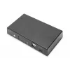 DIGITUS DS-12901 - Conmutador KVM/audio/USB - 4K 30 Hz, entrada USB-C/USB/HDMI, salida HDMI, red