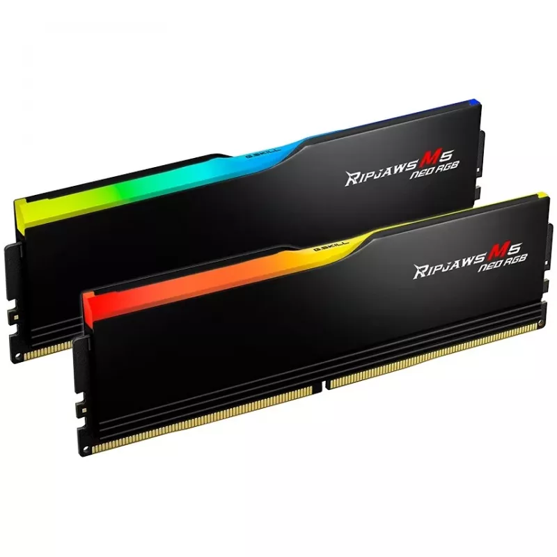 DIMM 64 GB DDR5-6000 (2x 32 GB) Dual-Kit, memoria RAM negra, F5-6000J2836G32GX2-RM5NRK, Ripjaws M5 Neo, AMD EXPO