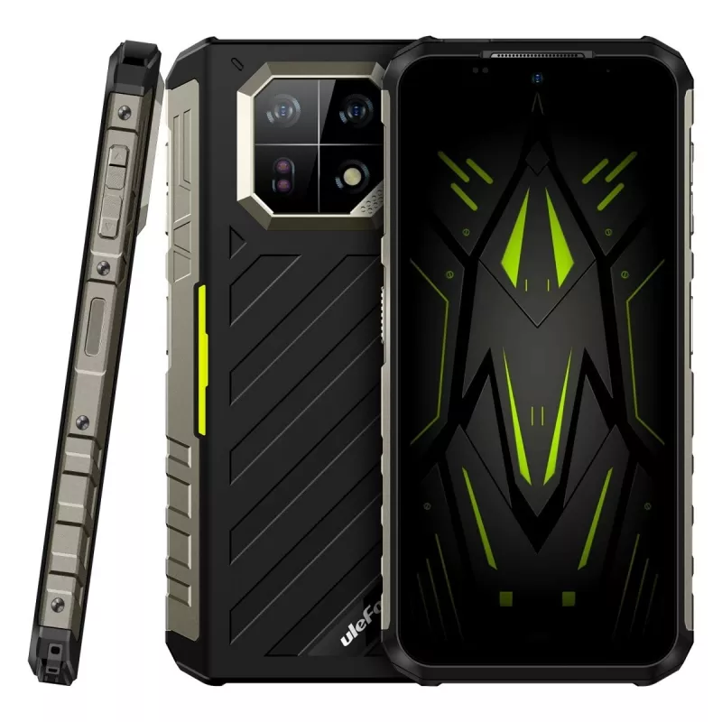 Smartphone robusto UleFone Armor 22 4G, 9 GB RAM, 128 GB almacenamiento, IP69K, Verde