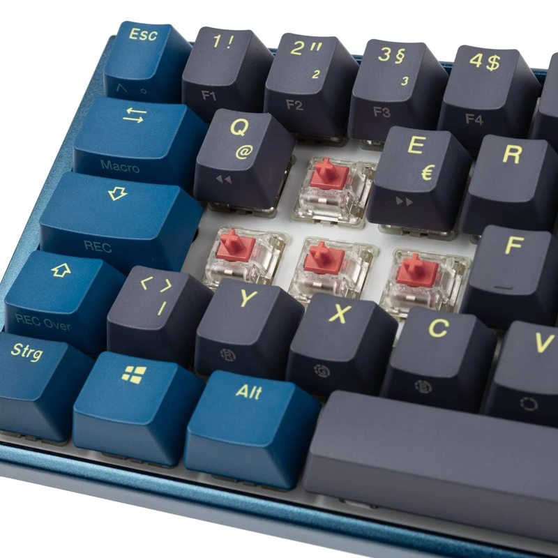 Teclado Ducky One 3 SF DayBreak gaming USB alemán negro azul 65% mecánico RGB