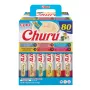 Comida húmeda para gatos INABA Churu 80P receta de atún — 80 tubos x 14 g
