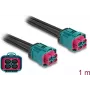 Cable DeLOCK HDMTD Z conector hembra cuádruple a HDMTD Z conector hembra cuádruple 1 m clase de protección IP67