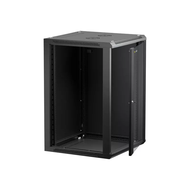 Rack de montaje en pared Netrack 019-180-66-022 negro 18U