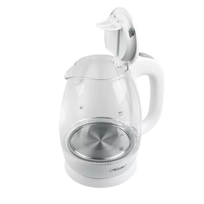 HERVIDOR ELÉCTRICO DE AGUA MAESTRO CRISTAL 1,7 L, 2200 W