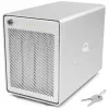Mercury Elite Pro Quad, carcasa para discos plateada, USB 3.2 Gen 2, lista para RAID