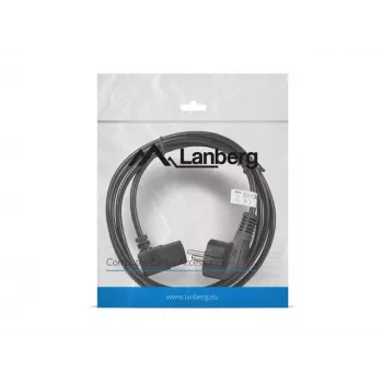 Cable de alimentación LANBERG CA-C13C-12CC-0018-BK, 2 m, conector hembra C13 a CEE7/7, negro, C13 en ángulo