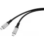 Cable USB-C USB4 conector macho Renkforce negro conector de aluminio silicona (RF-6820206)