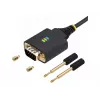 StarTech.com cable adaptador de 13ft (4m) de 2 puertos USB a serie, tornillos/tuercas DB9 reemplazables, retención de COM, USB-A a DB9 RS232, FTDI, protección ESD de nivel 4, Windows/macOS/ChromeOS/Linux – construcción robusta en TPE