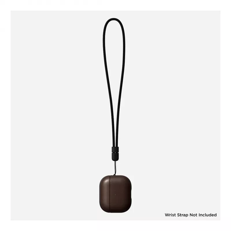 Funda de cuero para AirPods Nomad V3 Rustic Brown — cubierta protectora de cuero para el estuche de carga de los AirPods