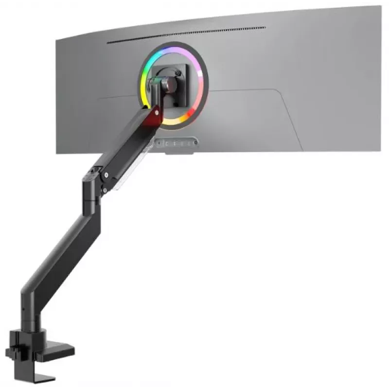 ONKRON G130-B Soporte de escritorio giratorio e inclinable para monitores de 17-57 pulgadas, hasta 27 kg, negro