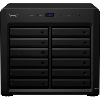 Caja para HDD/SSD Synology DX1222 12 Unidades 192 TB Negro