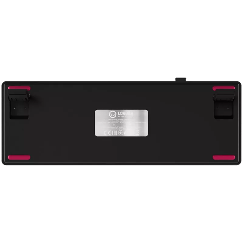 LORGAR KBP70MW, teclado gaming mecánico inalámbrico 65% Pro, negro/rojo, distribución EN