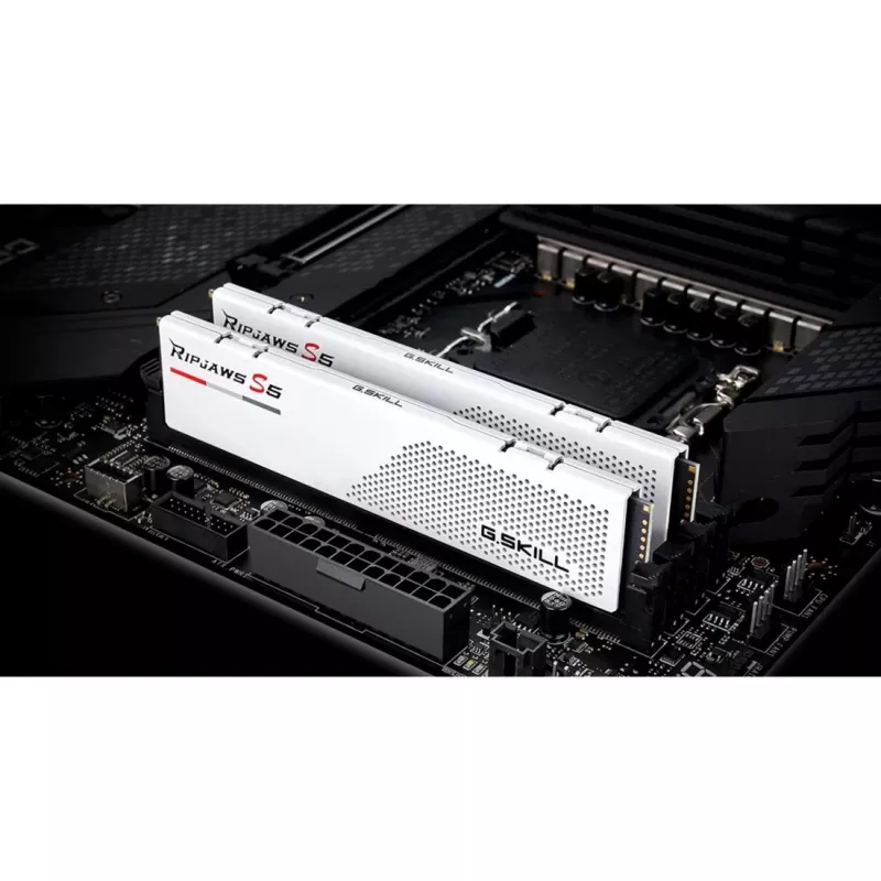 DIMM 96 GB DDR5-6000 (2x 48 GB) Dual-Kit, memoria RAM blanca, F5-6000J3036F48GX2-RS5W, Ripjaws S5, INTEL XMP