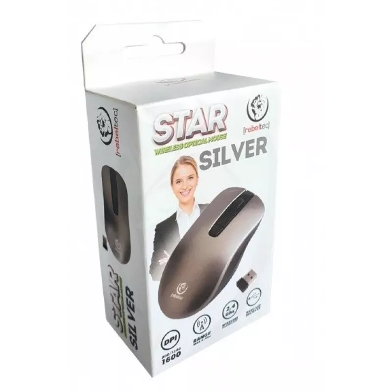 Ratón inalámbrico óptico Rebeltec RBLMYS00058 USB