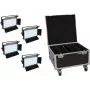 Set de paneles LED EUROLITE PLL-480 CW/WW 4x con case – 4 unidades, blanco frío/cálido ajustable