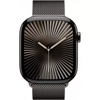 Apple Watch Series 10 GPS + Cellular 46mm carcasa de titanio pizarra con correa Milanesa pizarra - M/L (MWYW3QF/A)