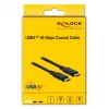 Delock - cable USB - USB-C (M) a USB-C (M) - USB4 / Thunderbolt 3 / DisplayPort - 20 V - 5 A - 80 cm - compatible con Power Delivery 3.0, compatible con 8K 60 Hz (7680 x 4320), compatible