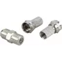 Conector coaxial Schwaiger KVBS70 531 conector macho conector hembra níquel 3 uds.