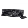 Conjunto de teclado + ratón negro/inalámbrico