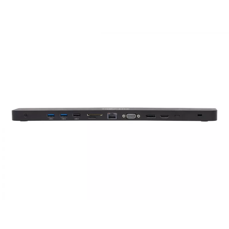 Eaton Tripp Lite U442-DOCK7D-B base de conexión USB-C para tres monitores, USB-C 3,1 / Thunderbolt 3, 4K HDMI y DisplayPort, VGA, USB-A/C, GbE, 100 W PD, negra