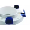 Elevador de inodoro HERDEGEN Sahag 580540 azul blanco redondo 410×420×110 mm polipropileno, carga máxima 185 kg