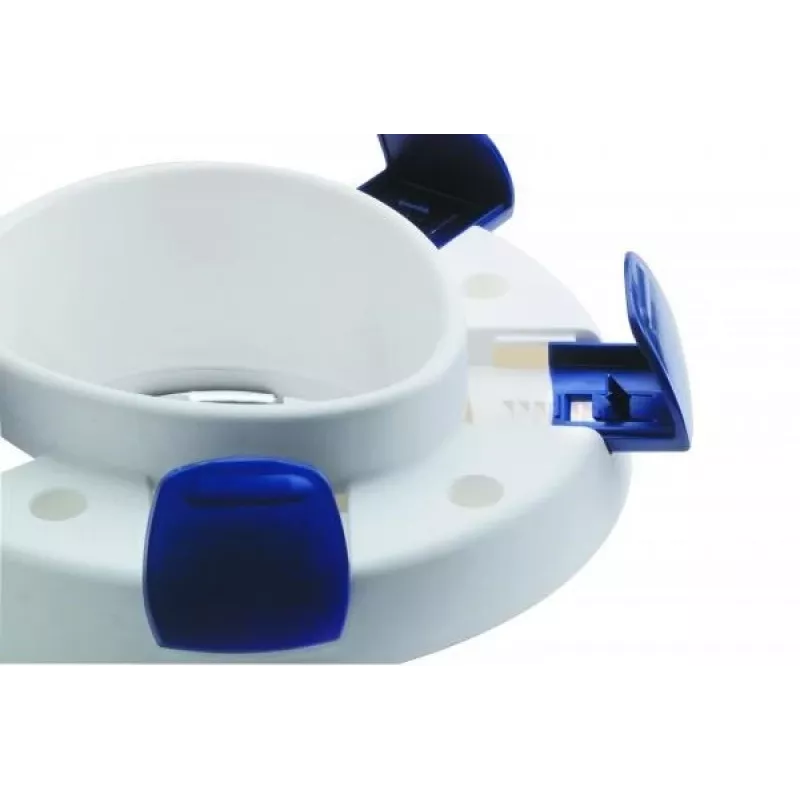 Elevador de inodoro HERDEGEN Sahag 580540 azul blanco redondo 410×420×110 mm polipropileno, carga máxima 185 kg