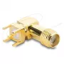 Adaptador de cable DELOCK SMA dorado — adaptador con conectores hembra SMA a SMA, acabado dorado