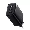 Baseus Cargador rápido compacto, 3x USB, 17 W (Negro)