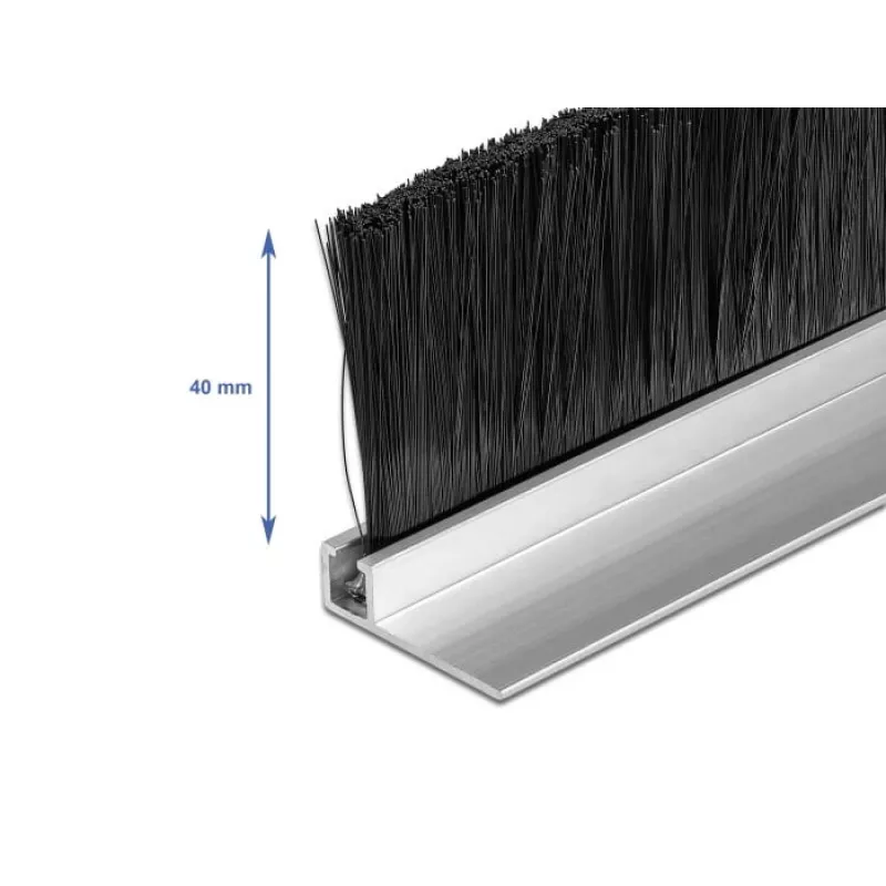 Guía de cepillo DeLOCK 66652 40 mm con perfil de aluminio en ángulo
