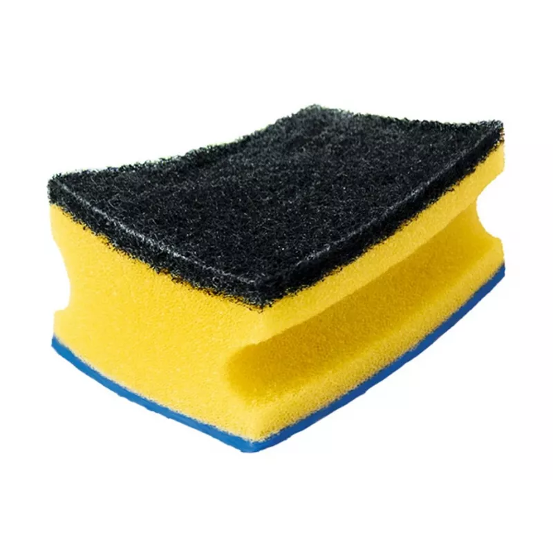 Esponja VILEDA rectangular de fibra, lavado a mano, amarillo/negro/azul, pack de 3
