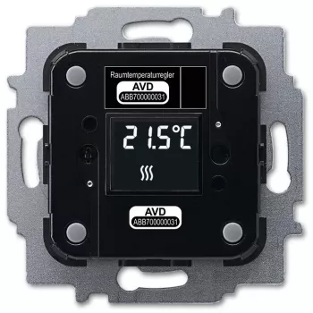 Actuador de calefacción Busch-Jaeger 6224/2.0, empotrar, 24 V, LCD, 71×71×30 mm