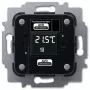 Actuador de calefacción Busch-Jaeger 6224/2.0, empotrar, 24 V, LCD, 71×71×30 mm