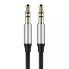 Cable de audio Baseus Yiven conector jack 3,5 mm M30 1,5 m plateado + negro