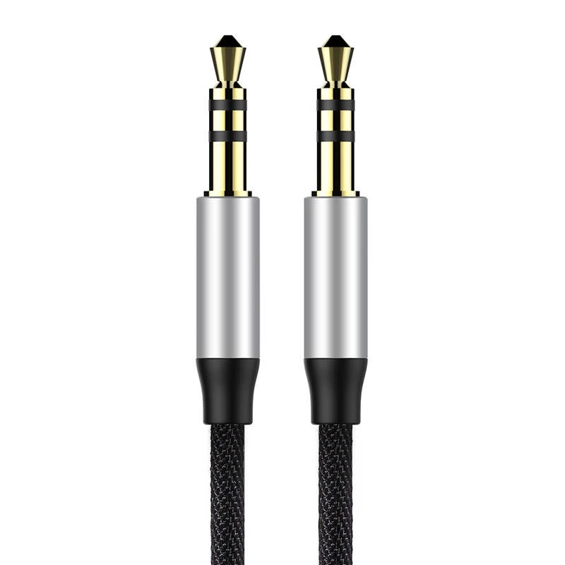Cable de audio Baseus Yiven conector jack 3,5 mm M30 1,5 m plateado + negro