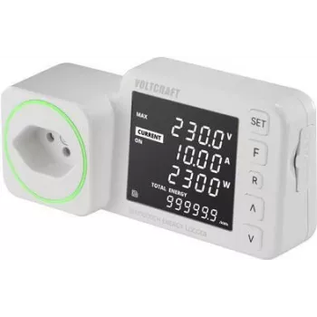 VOLTCRAFT SEM5000 CH Medidor de consumo eléctrico previsión de costes, función de alarma, tarifa eléctrica ajustable, función de registro de datos (VC-12936580)