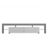 Cama Meble TORO 200 mueble de TV, gris/blanco brillo