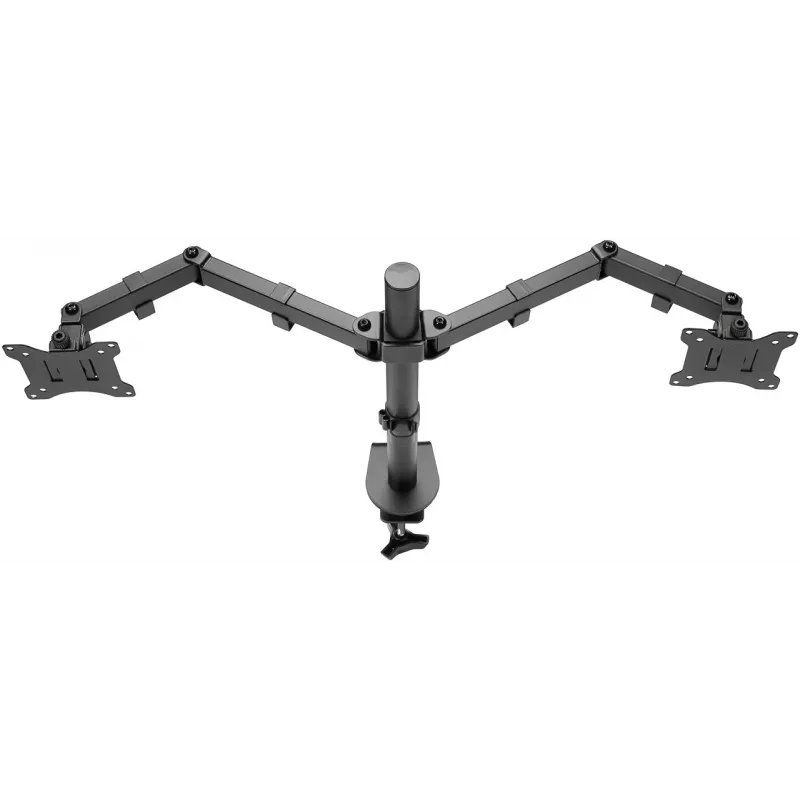 Brazo de monitor Goobay Dual Flex - Pantalla 17-32 inch - Montaje en mesa VESA 75 y 100 mm - Giratorio, orientable e inclinable - Soporte ajustable en altura - Carga máxima