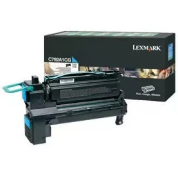 Lexmark C792A1CG cartucho de tóner, cian, 6000 páginas