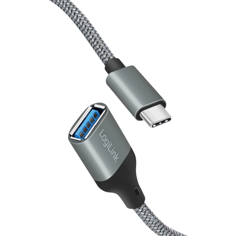 LogiLink adaptador USB 3.2 Gen1 Type-C C/M a USB-A/F OTG aluminio 0,15 m